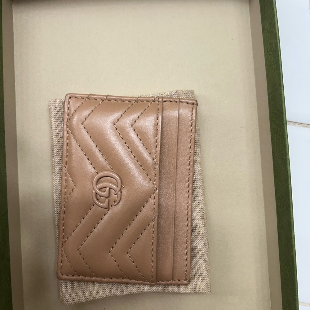 Gucci Beige Fabric Pouch